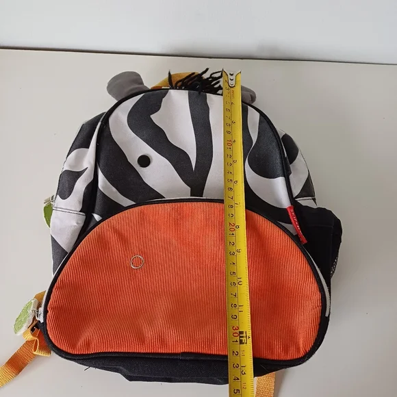 Cute Skip Hop Zoo Zebra Kid's Backpack 13" × 12" - Picture 7 of 9